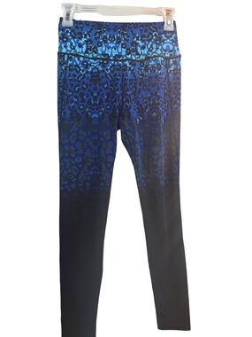 Girls' Blue Ombre Leopard-Print Leggings